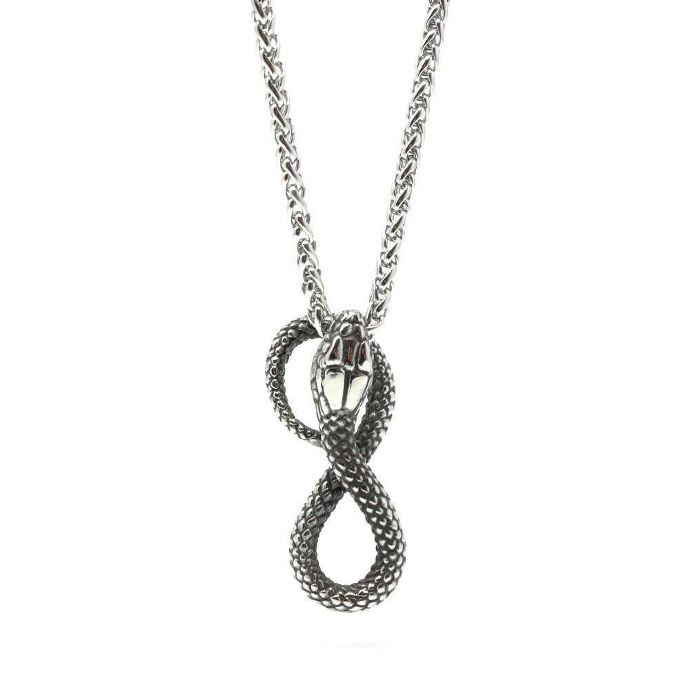 DALMARO Edelstahlkette Lederkette Edelstahl 316 SNAKE günstig online kaufen
