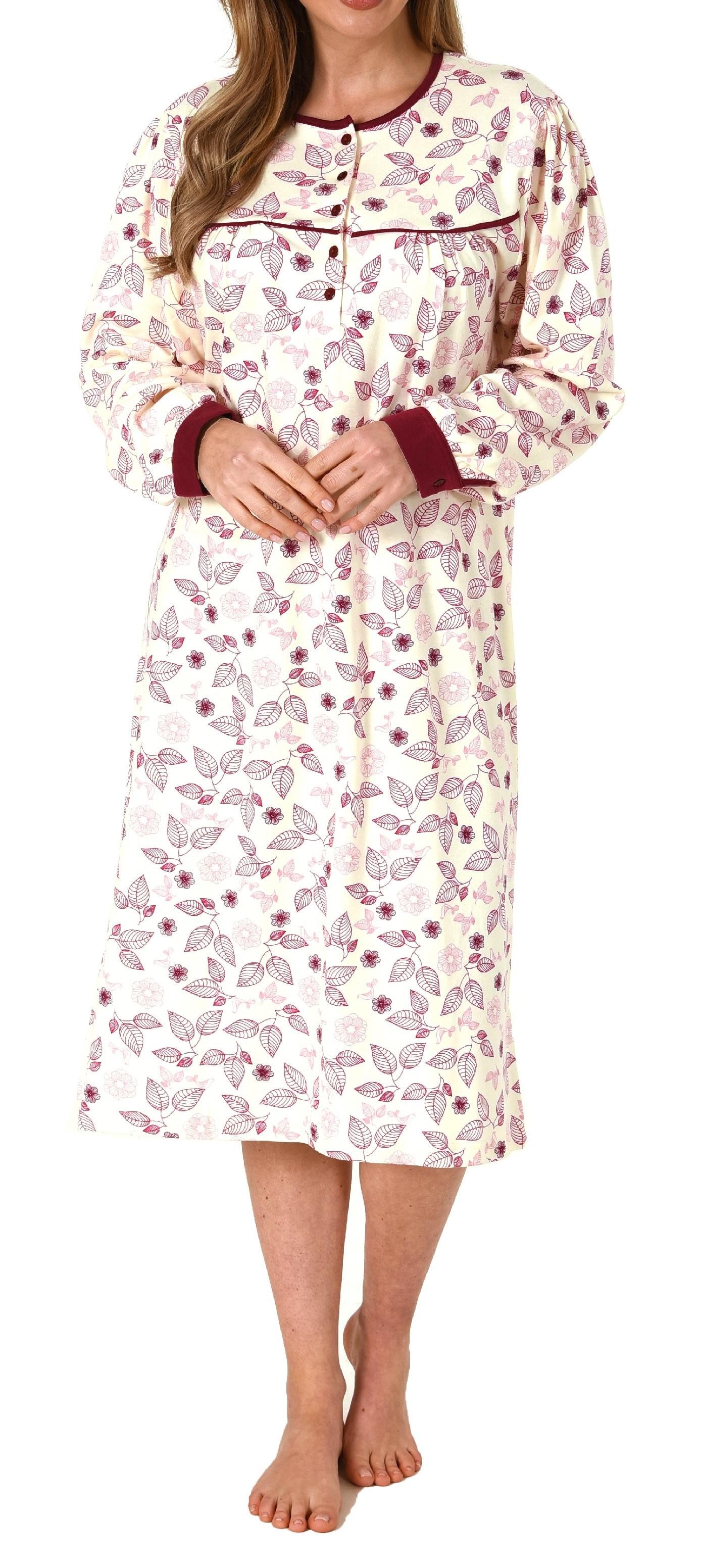 Normann Nachthemd Edles Damen Nachthemd in Kuschelinterlock-Qualität -auch in Übergröße