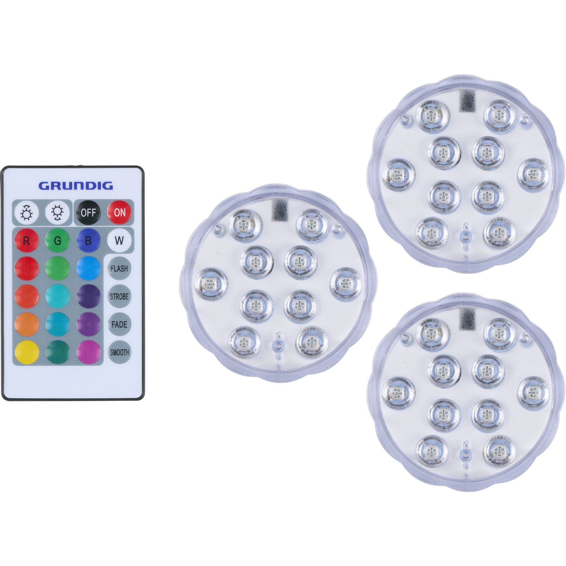 Grundig LED Lichtleiste GRUNDIG, LED-Leuchten, 34741, 3er-Set, mit FB, weiß