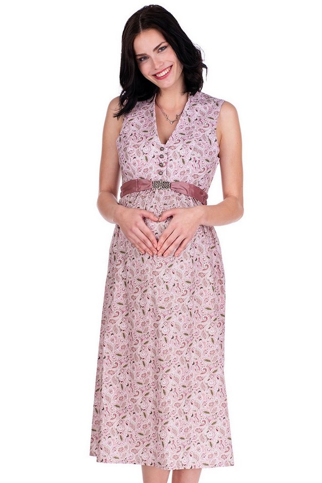 Berwin & Wolff Dirndl Umstandsdirndl 2tlg. - PASQUINA - rosa gemustert
