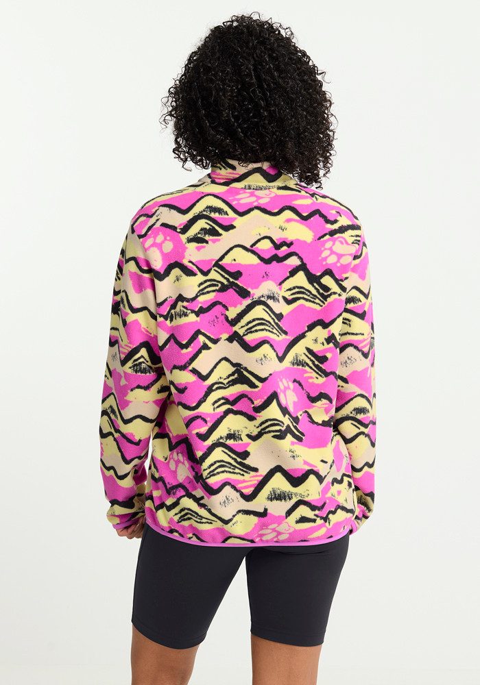 Jack Wolfskin Strickfleece-Pullover PAW ERA 100 PRINT HZ W mit hohem Kragen