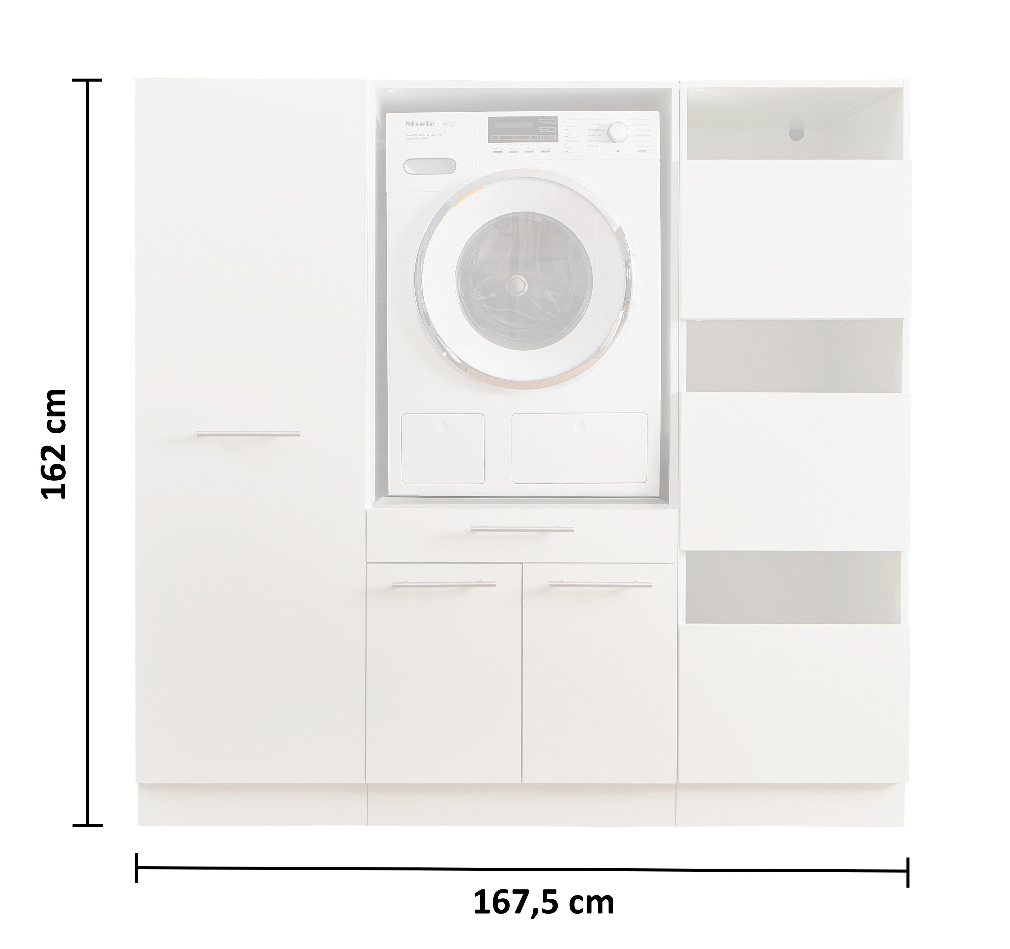 Laundreezy Mehrzweckschrank-Set LAUNDREEZY LDSK8, Breite 167,5 cm