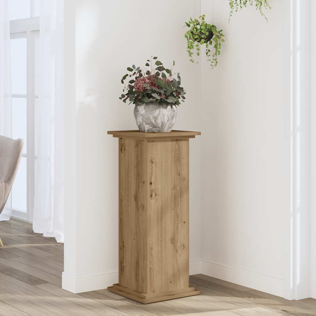 vidaXL Blumenständer Pflanzenständer Artisan-Eiche 33x33x80 cm Holzwerkstoff (1 St)