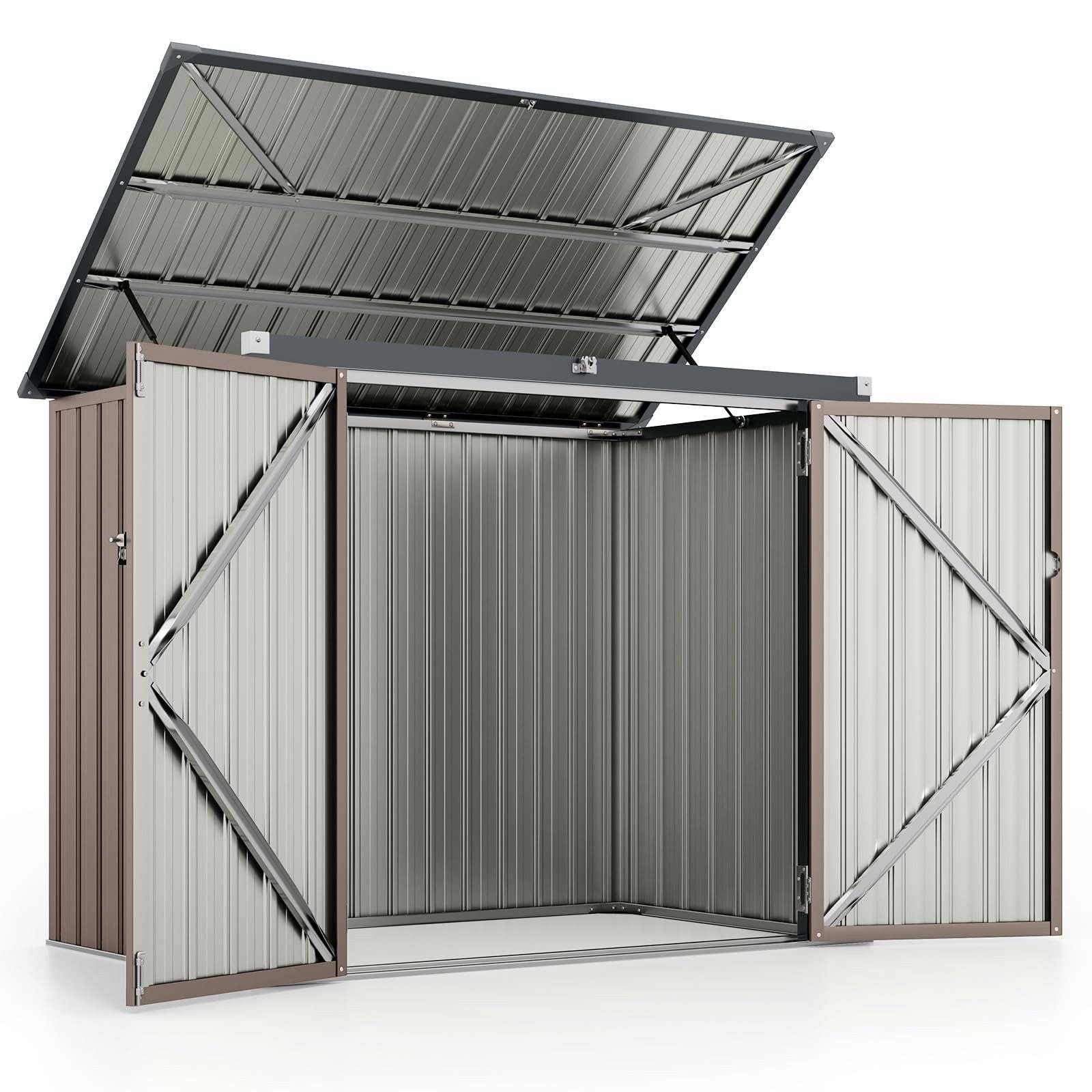 COSTWAY Gerätehaus, BxT: 159x95.5 cm, Mülltonnenbox, günstig online kaufen