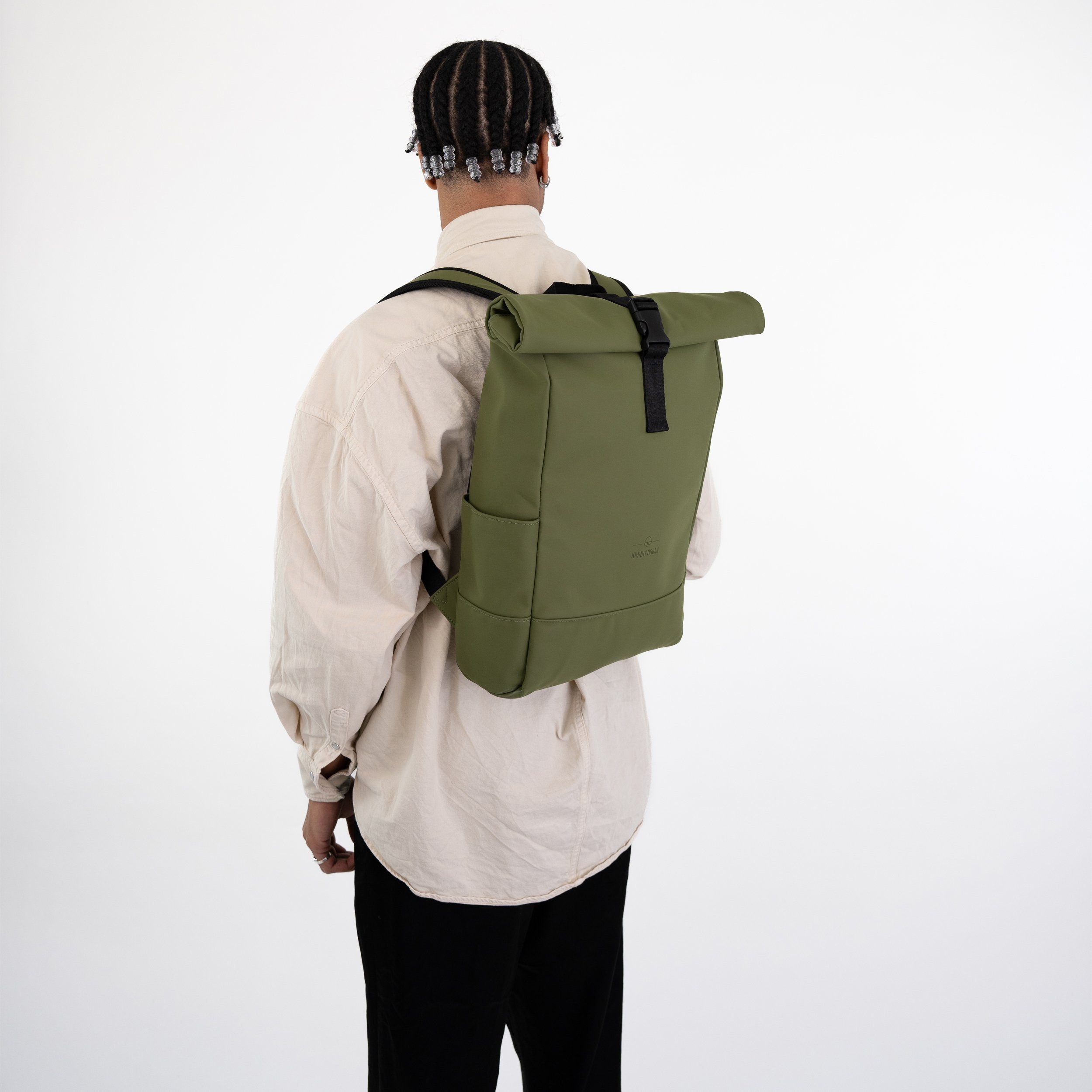 Johnny Urban Cityrucksack Harvey Medium, Rolltop Damen Herren, Laptop Fach (1-tlg), Wasserabweisend