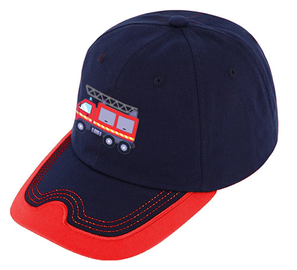 Baseballcap Cap marine Jungen 301-Signalrot Fiebig Fiebig Feuerwehr cap Baseball Basecap Breiter Mütze rot