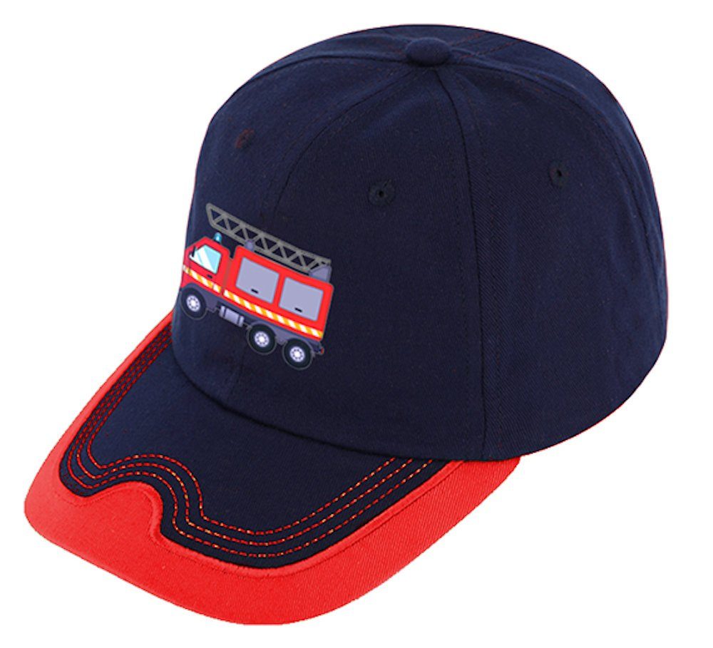 Fiebig Baseball Cap Fiebig Feuerwehr Basecap cap Mütze Jungen Baseballcap marine rot