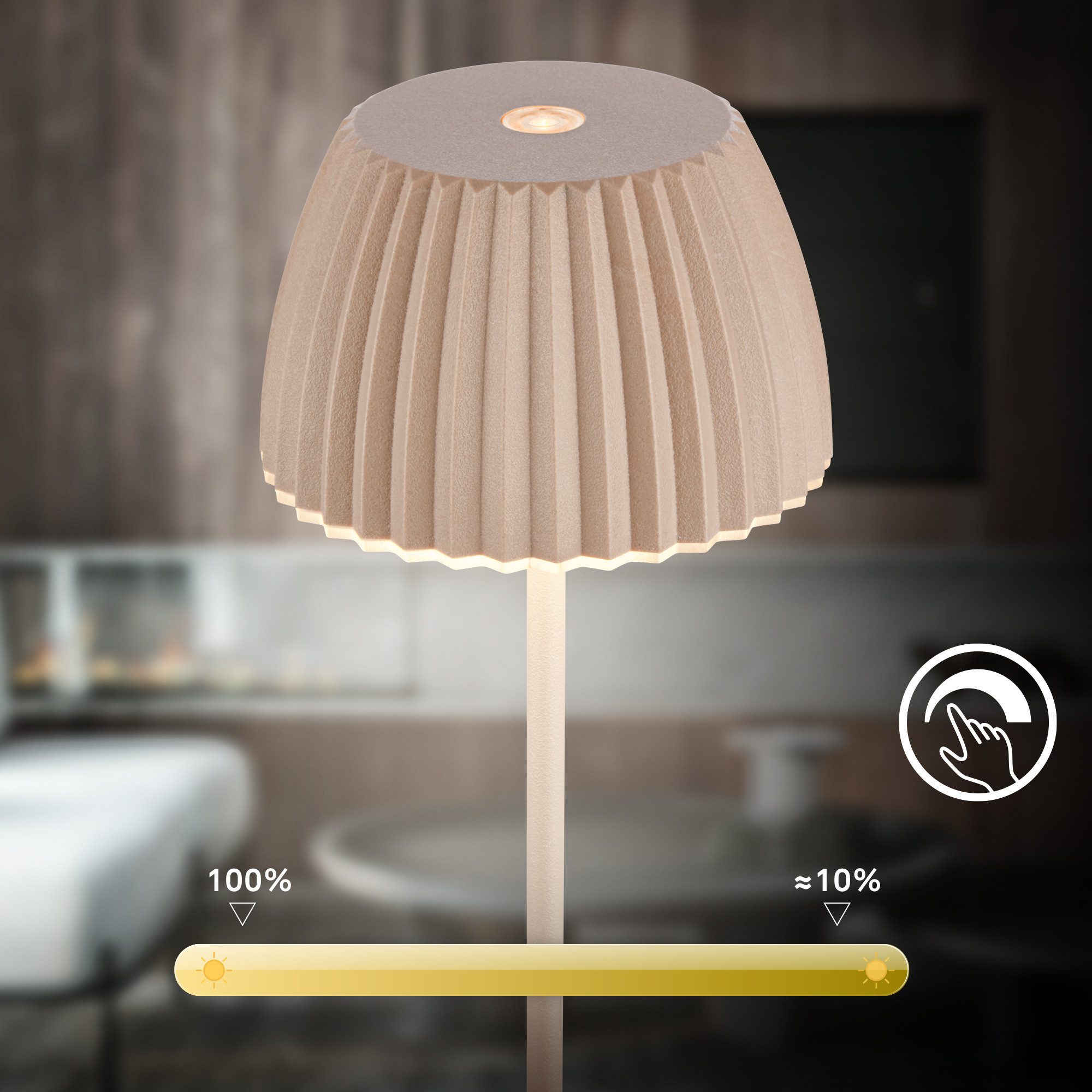 Briloner Leuchten LED Tischleuchte Akku LED Tischleuchte, LED fest integriert – Bild 4 von 5