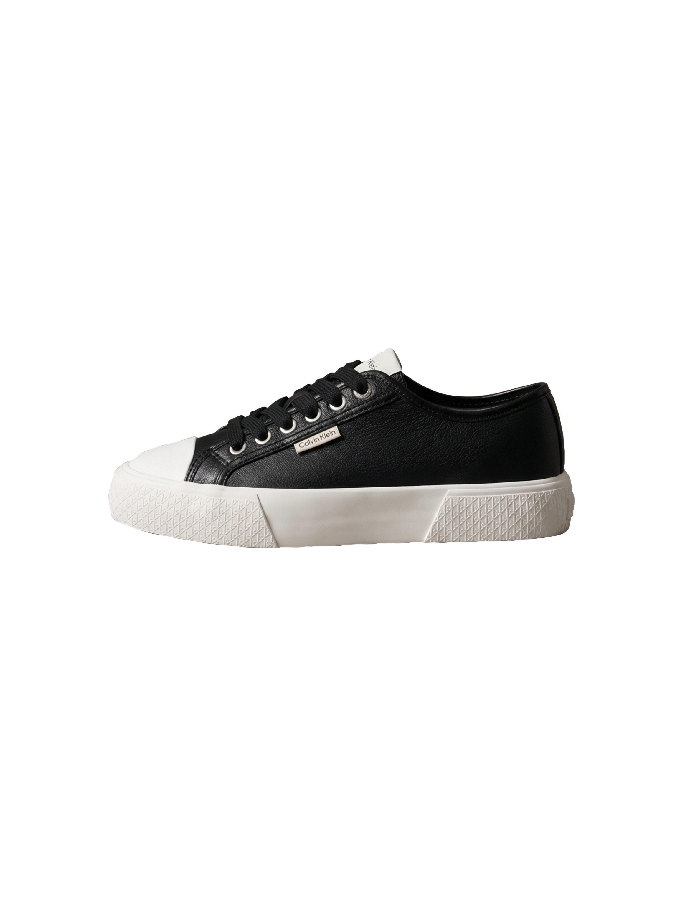 Calvin Klein VULC LACE UP LOW LTH Plateausneaker Schnürschuh, Halbschuh, Trendschuh mit Logoschriftzug