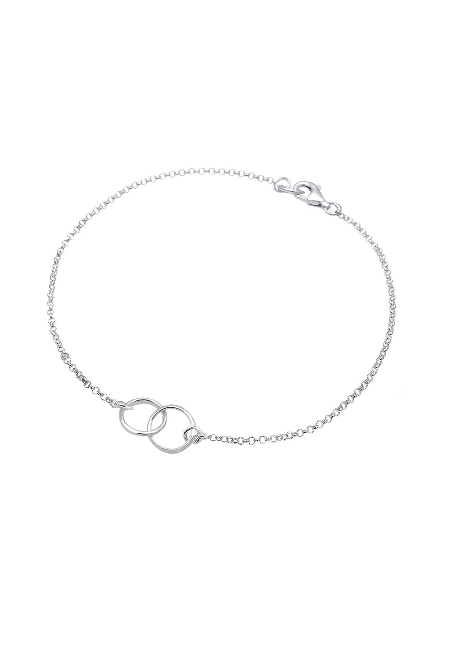 Minimal Armband Kreise Silber, 925 Elli Ringe Geo Sterling Geo