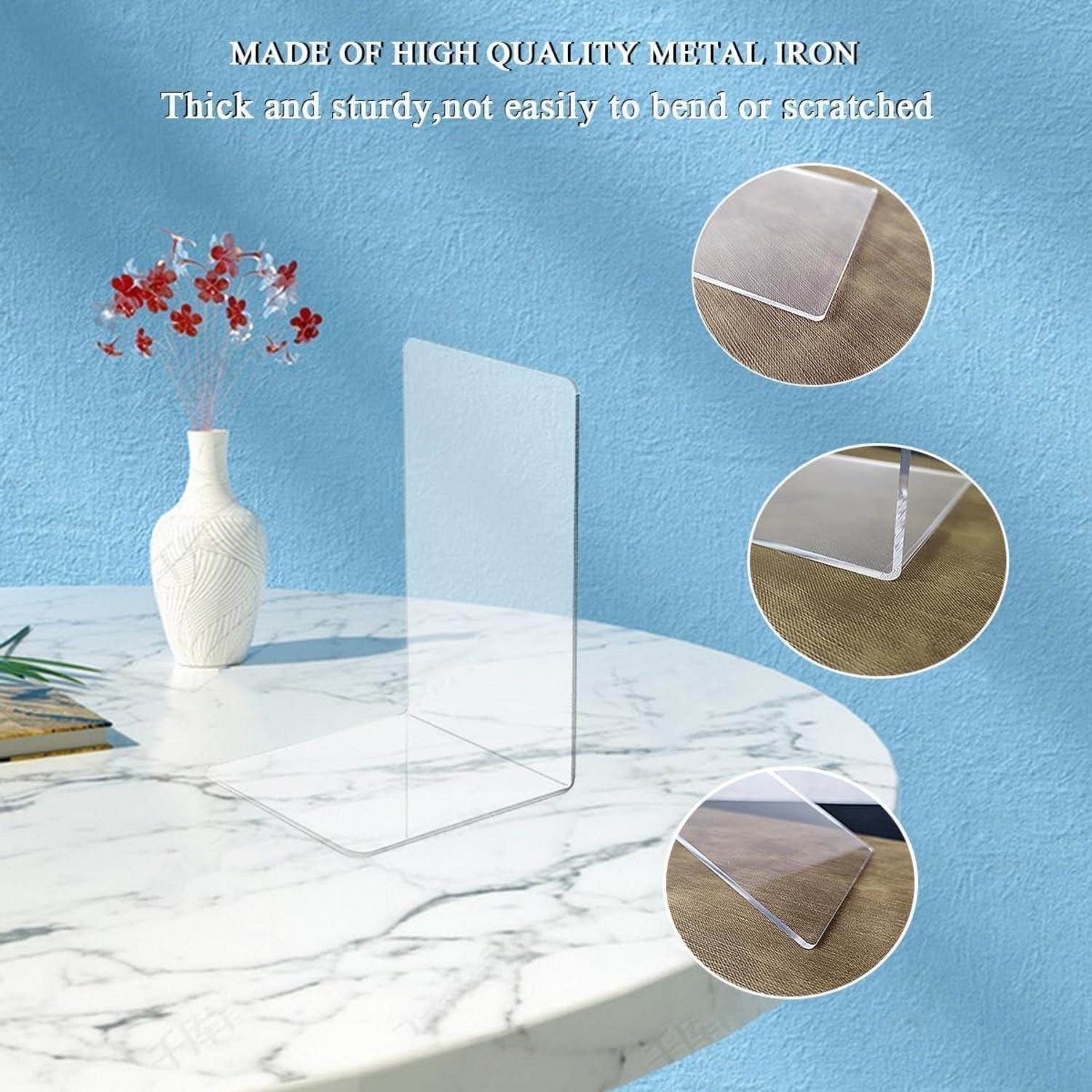 LuxusKollektion Buchstütze Buchstützen Acryl Transparent Bücherhalter Bookends Regal Bücherhalter