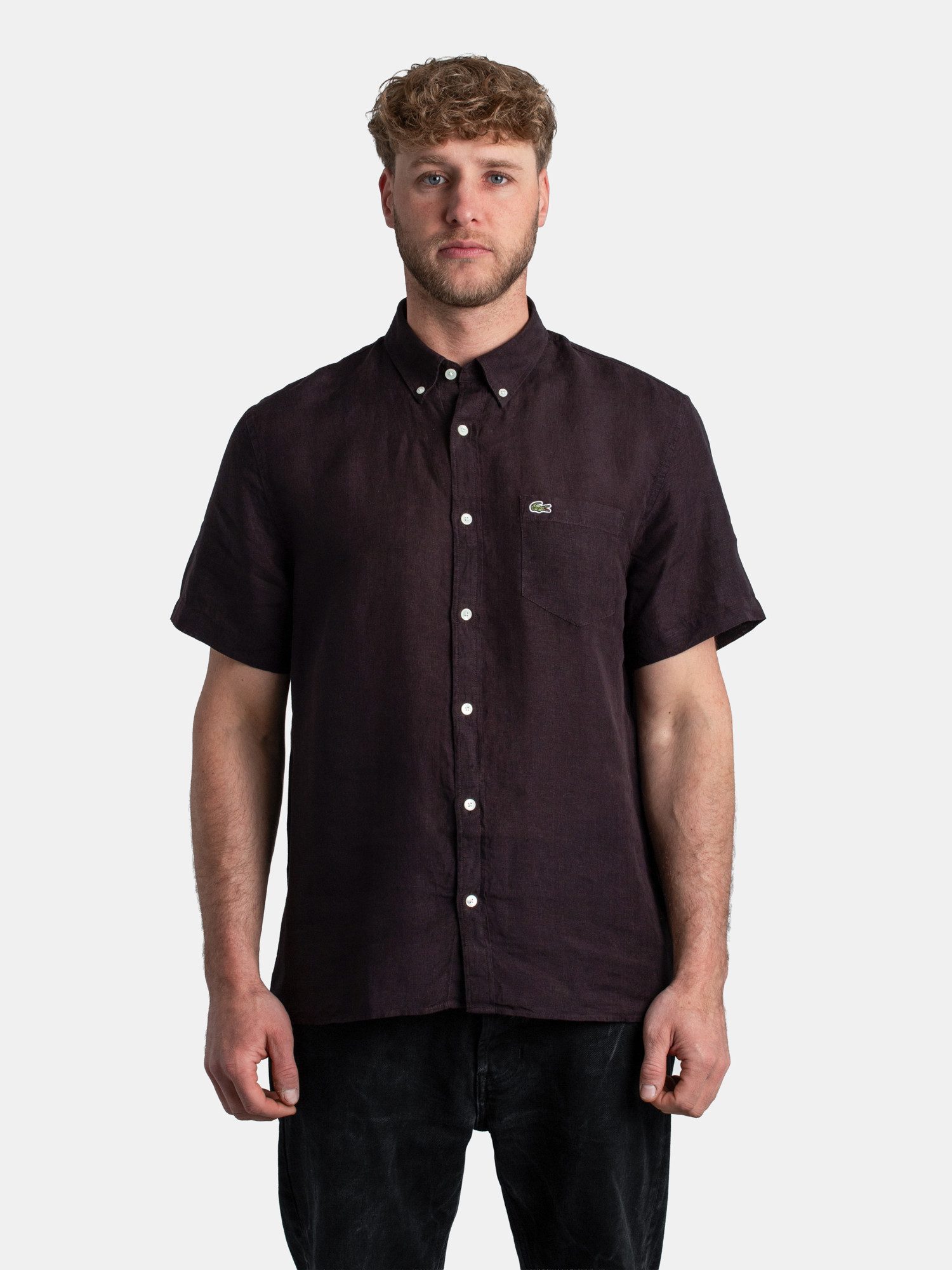 Lacoste Leinenhemd Lacoste Short Sleeve Linen Shirt