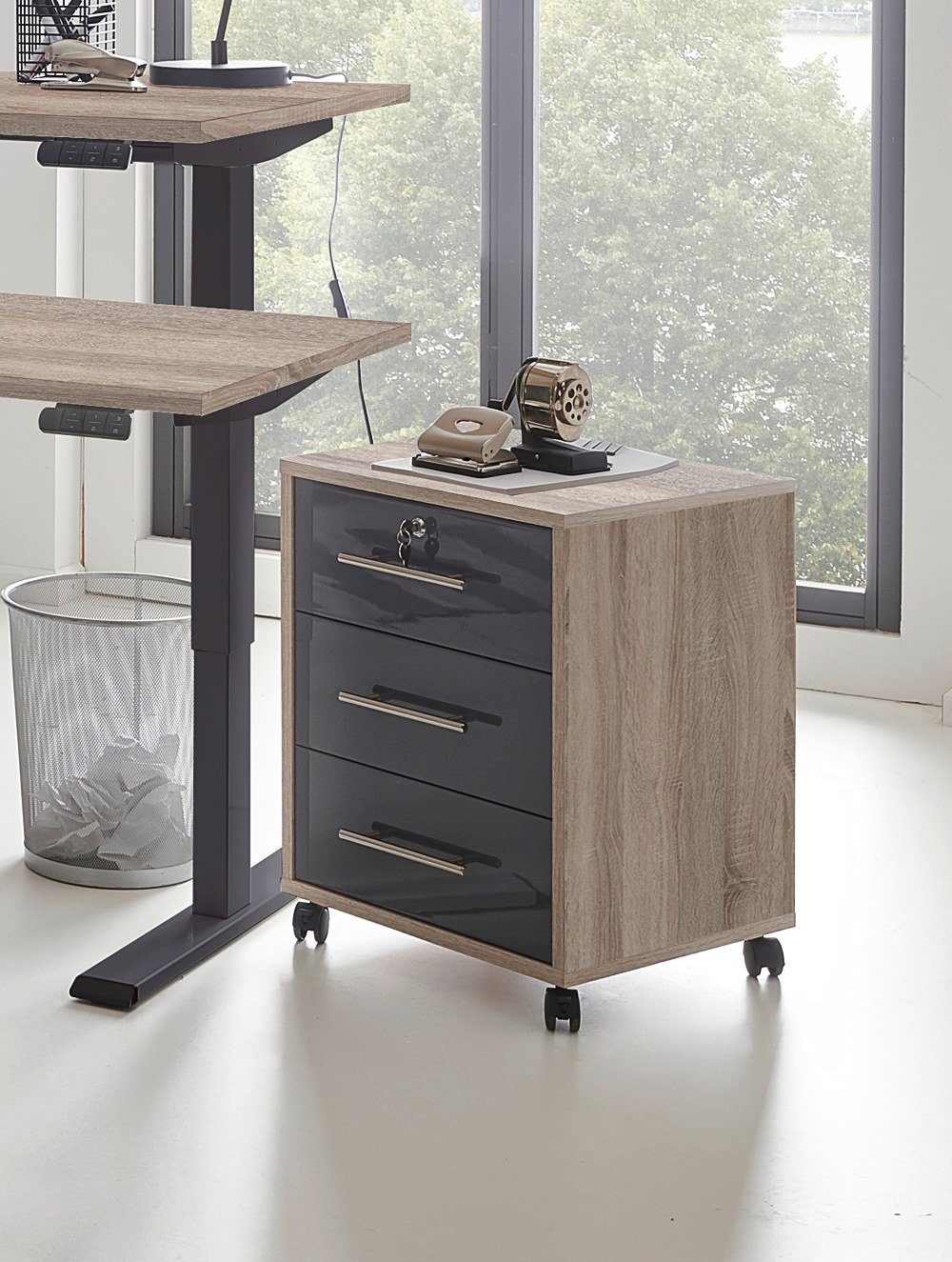 moebel-dich-auf Rollcontainer OFFICE EDITION, Metallgriffe, 1 günstig online kaufen