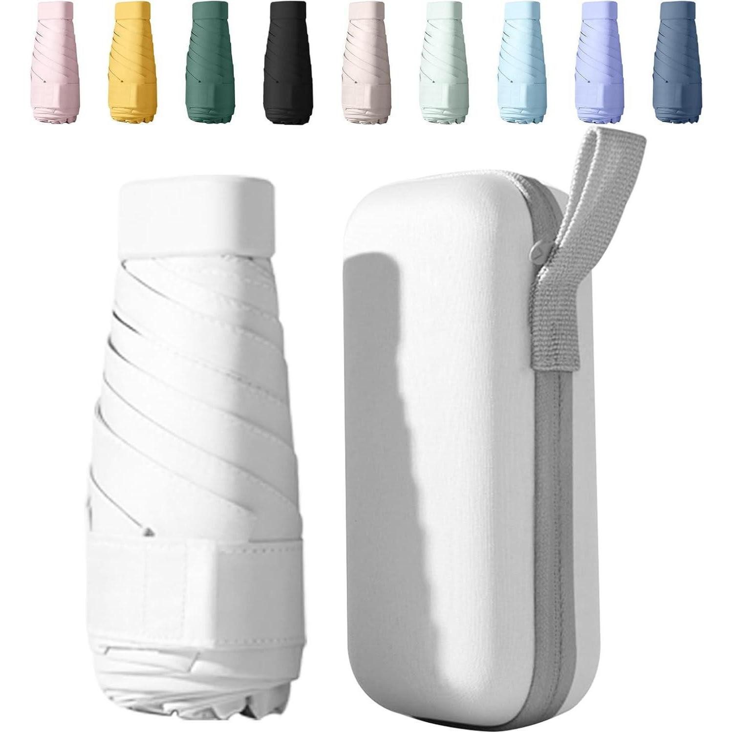 LuxusKollektion Taschenregenschirm Mini Regenschirm Taschenschirme UV-Schutz Etui faltbarer Reise