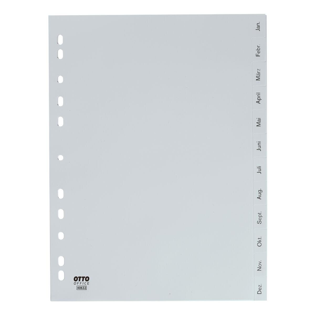 Otto Office Aktenordner, Register Jan.-Dez., DIN A4, 12-tlg., Kunststoff