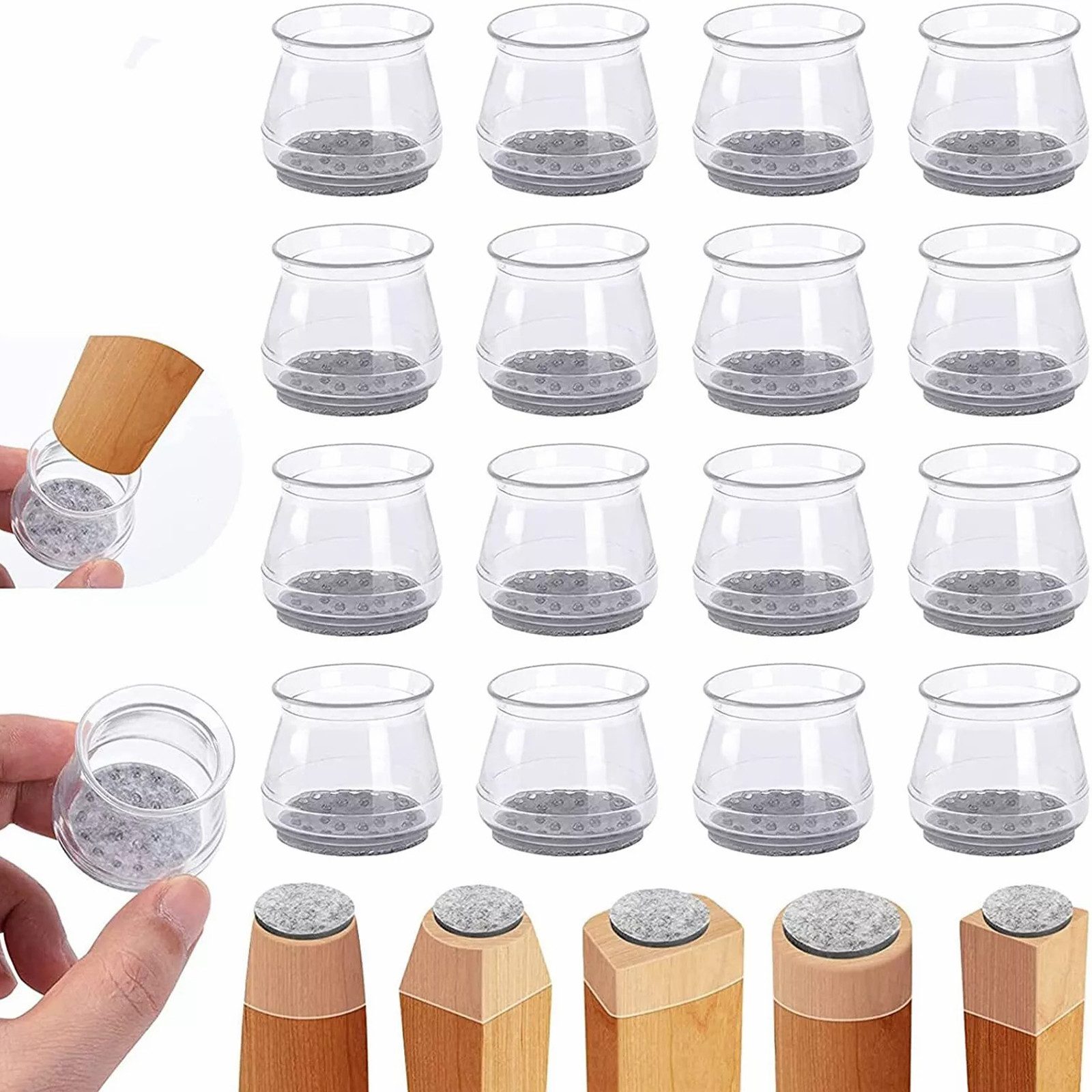 MODFU Stuhlhusse Silikon-Stuhlbein­schoner 20er Set Stuhlüberzug, Geeignet günstig online kaufen