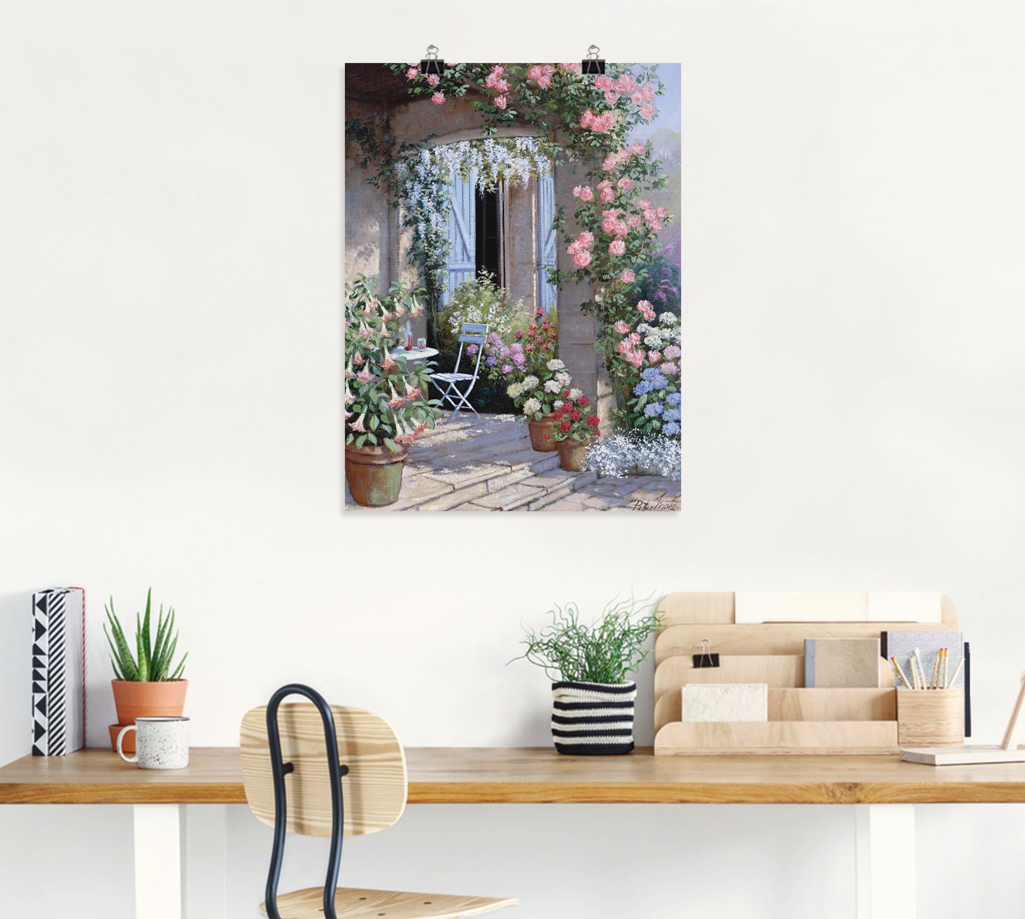 Garten in St), Artland Blumenangebot, Wandbild Leinwandbild, (1 Größen Poster oder versch. als Wandaufkleber