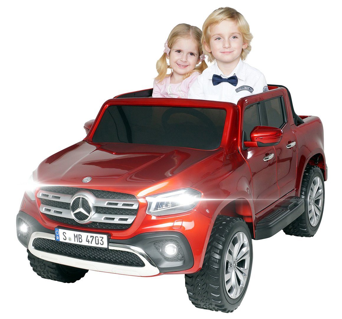 Actionbikes Motors Elektro-Kinderauto Kinder Elektro Auto Mercedes Benz  X-Klasse 470 mit Fernbedienung, Belastbarkeit 50 kg, (2-tlg), Kinder  Fahrzeug Spielzeug ab 3 Jahre - Zweisitzer - Bremsautomatik