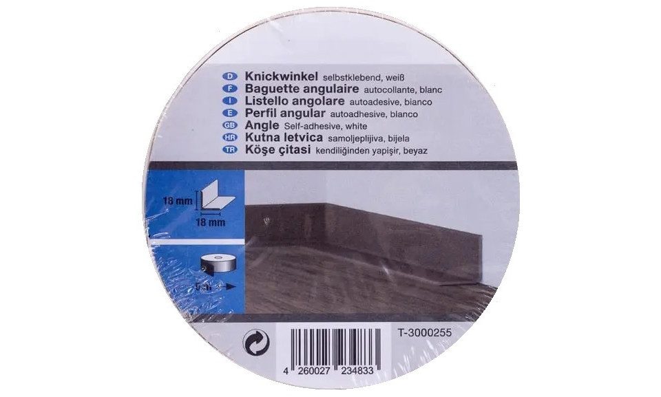 Primo Sockelleiste Primo Knickwinkel 5 m 18 x 18 mm weiß