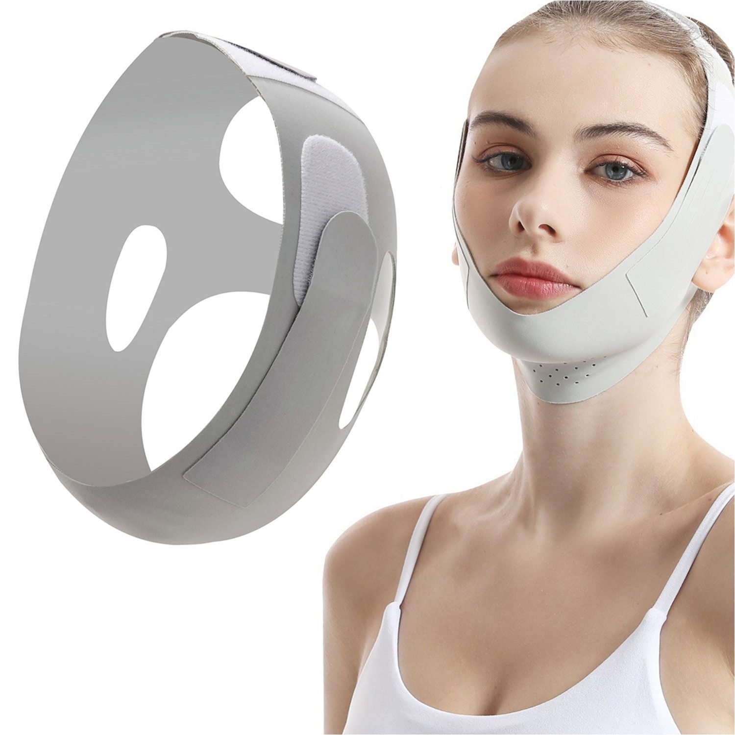 Gesichtsmaske Einstellbar V-Linien Gesichtsstraffungs Hebegurt,Doppelkinn-Entferner
