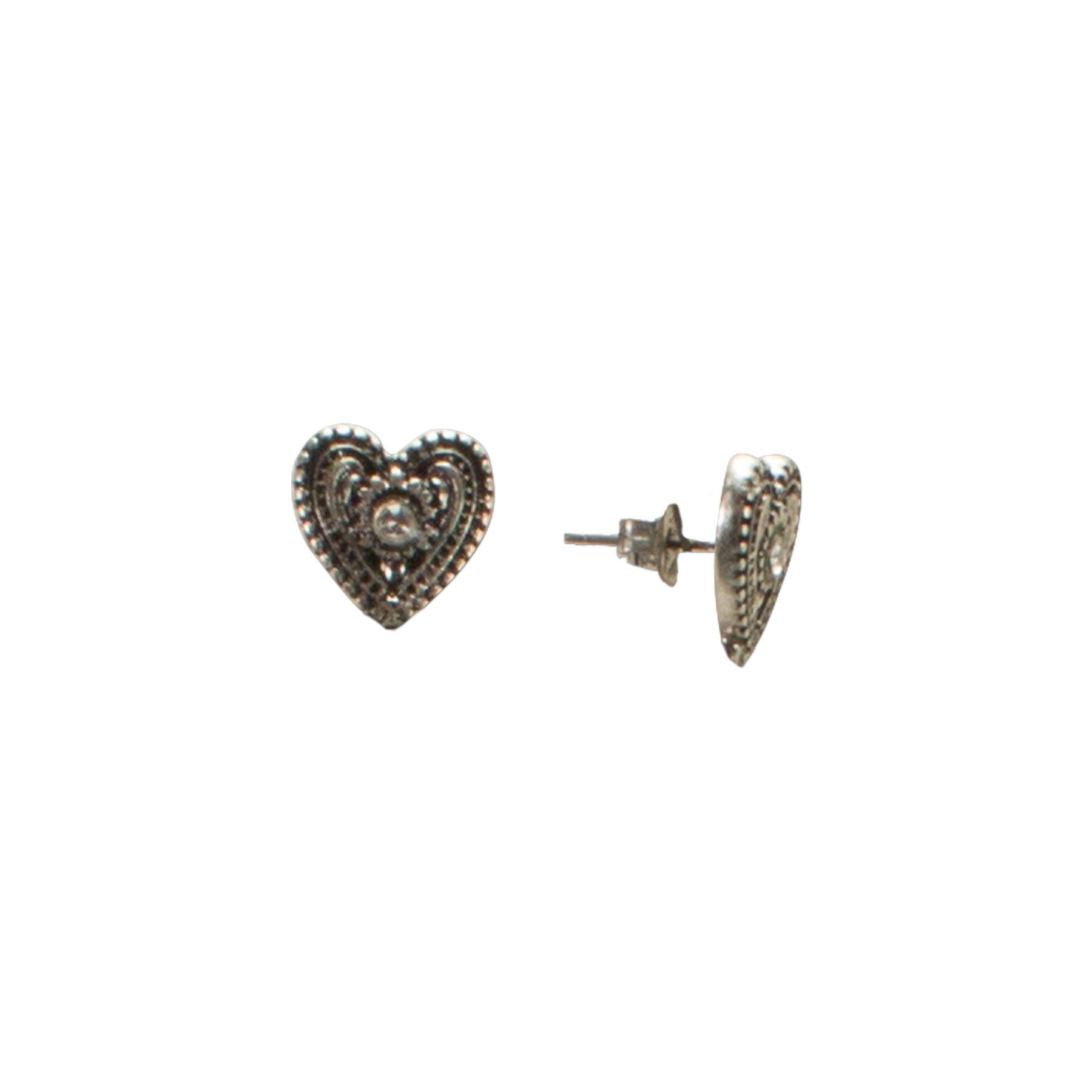 Alpenflüstern Ketten-Set Trachtenschmuck-Set Trachten-Samt-Kropfband und Ohrstecker Trachtenherz (grün), - Damen-Trachten-Schmuck, Trachtenset Trachtenkette und – Bild 3 von 3