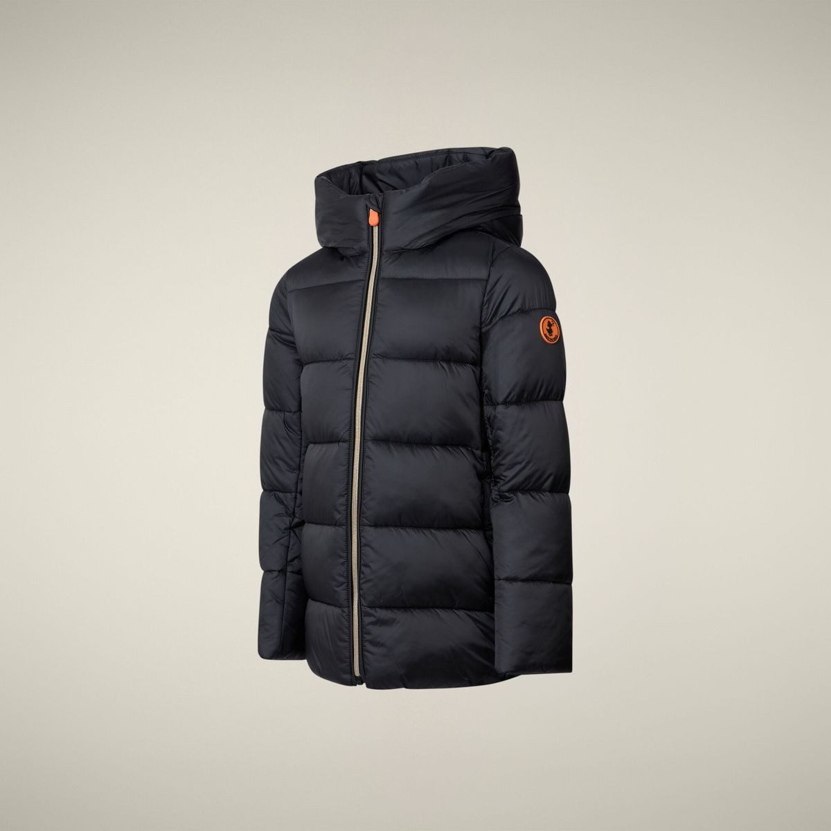 SAVE THE DUCK Funktionsparka Gracie Warme und stilvolle Mädchenjacke mit A-Linien-Form, Kapuze und