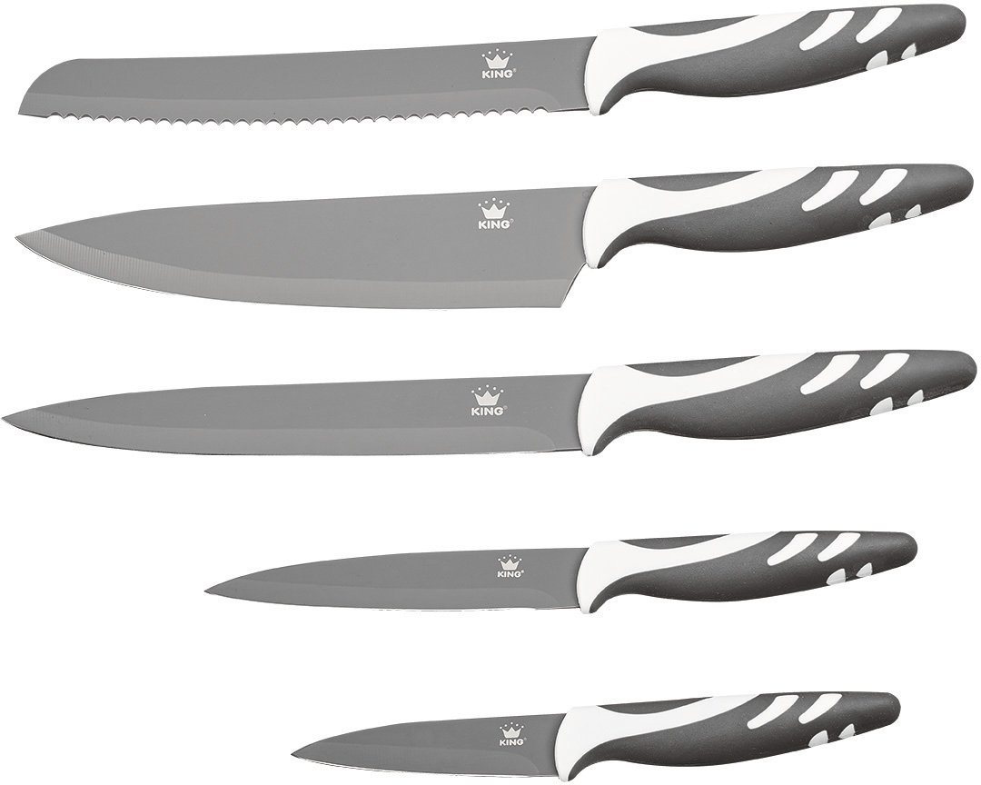 KING Messer-Set (Set, 5-tlg), Mit beschichteten Klingen