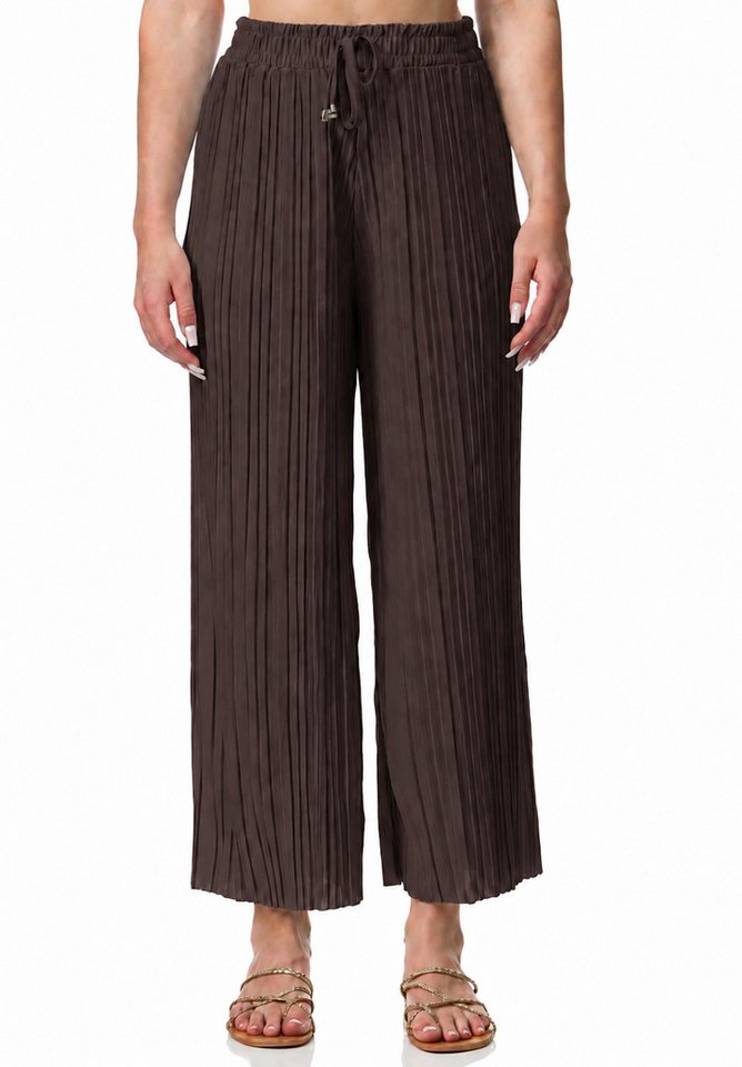 Worldclassca Stoffhose Worldclassca Stoffhose Plissierte Sommer Hose weitem Bein Faltenhose Neue Kollektion - Stilvolle und gemütliche Sommer Mode für Damen