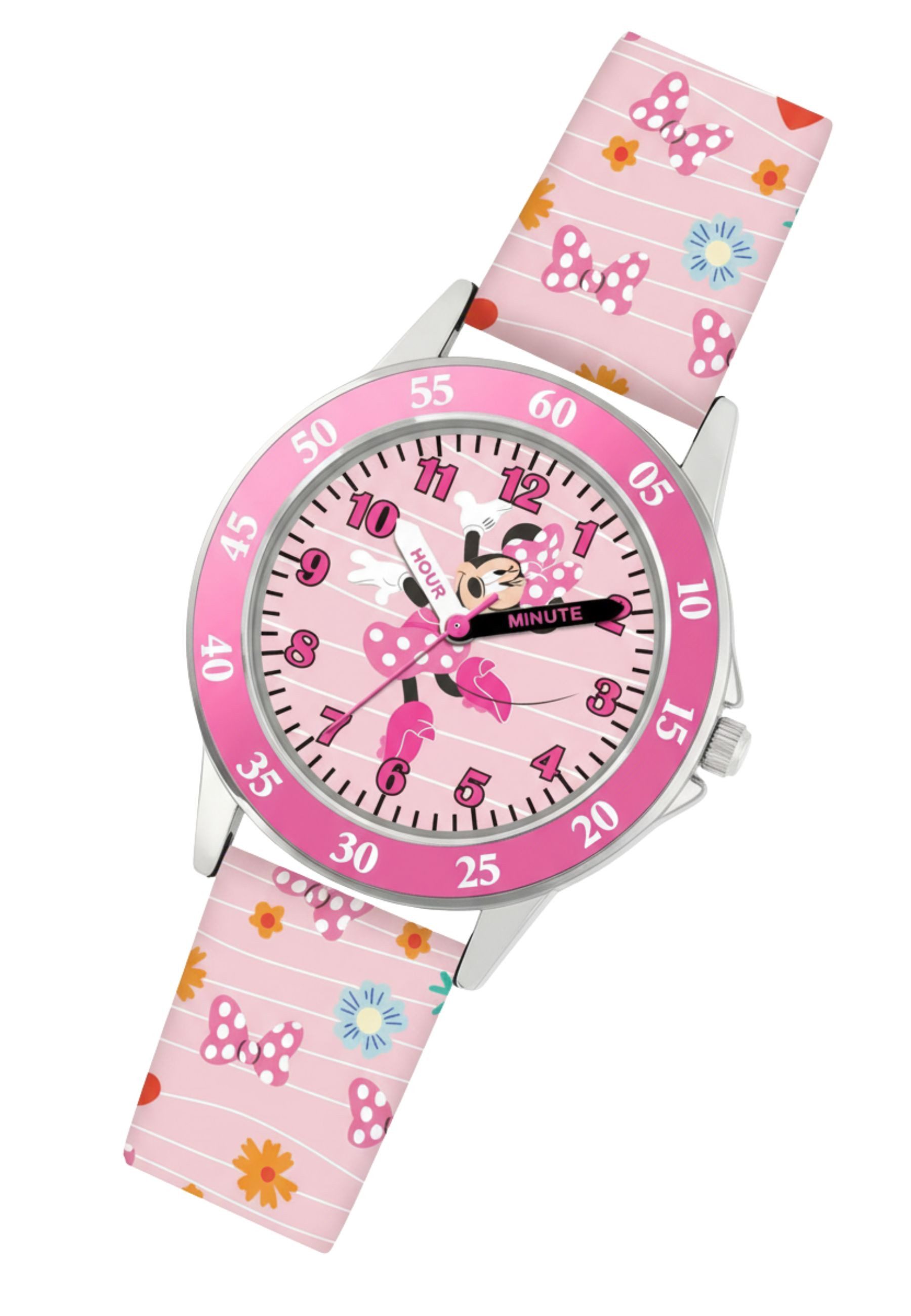 Disney Quarzuhr Minnie Time Teacher, (Set)