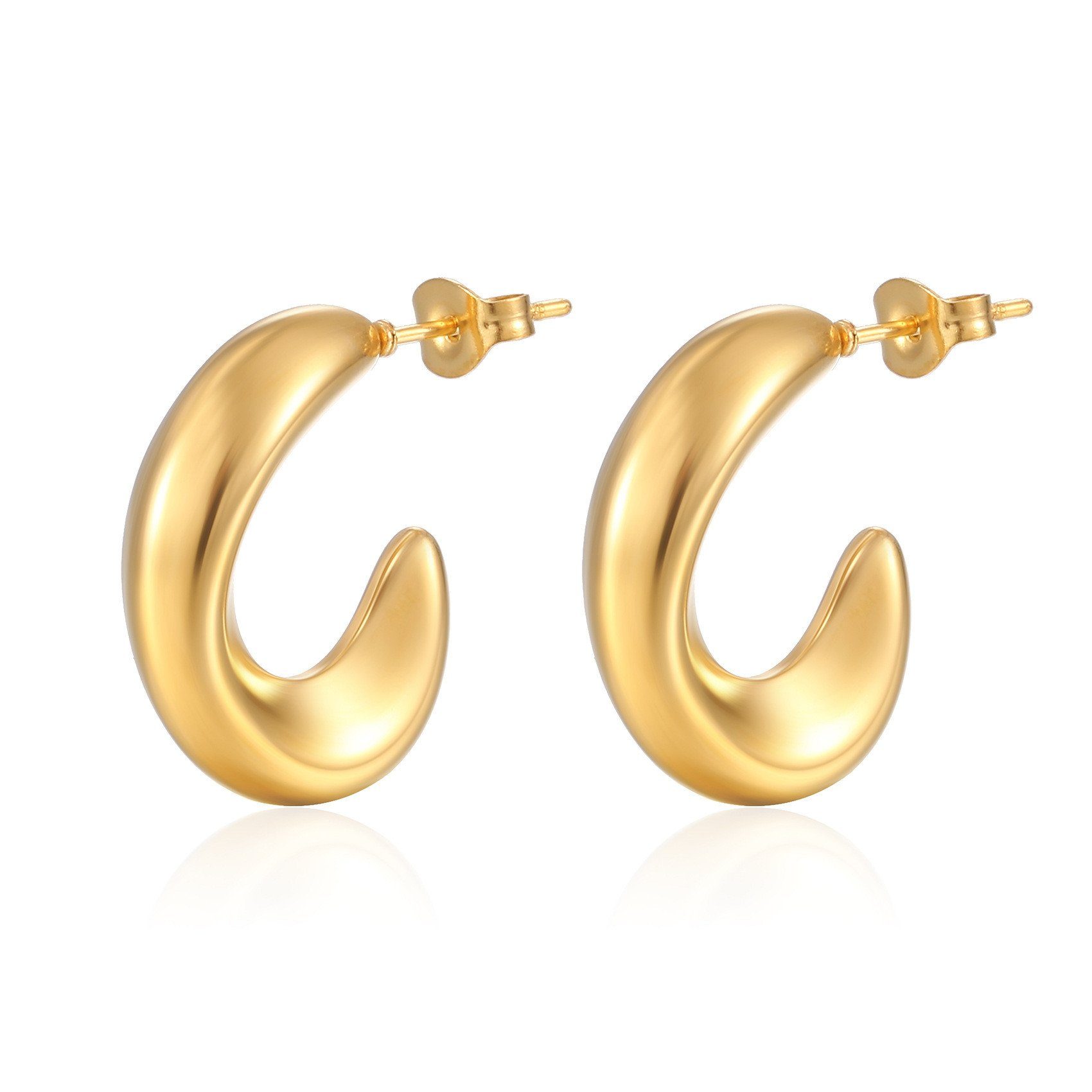 XDeer Paar Modisch Gold/Silber Ohrringe Ohrringe, Tropfen für Ohrringe,18K Creolen Damen Mädchen Leicht Ohrringe