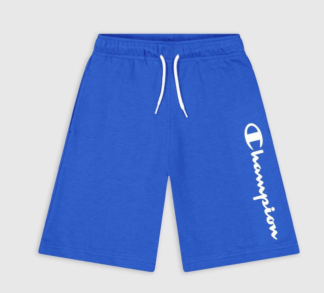 Bermudas Freizeithose (Baumwolle) mit Logo-Schriftzug kurz royalblau Jungen