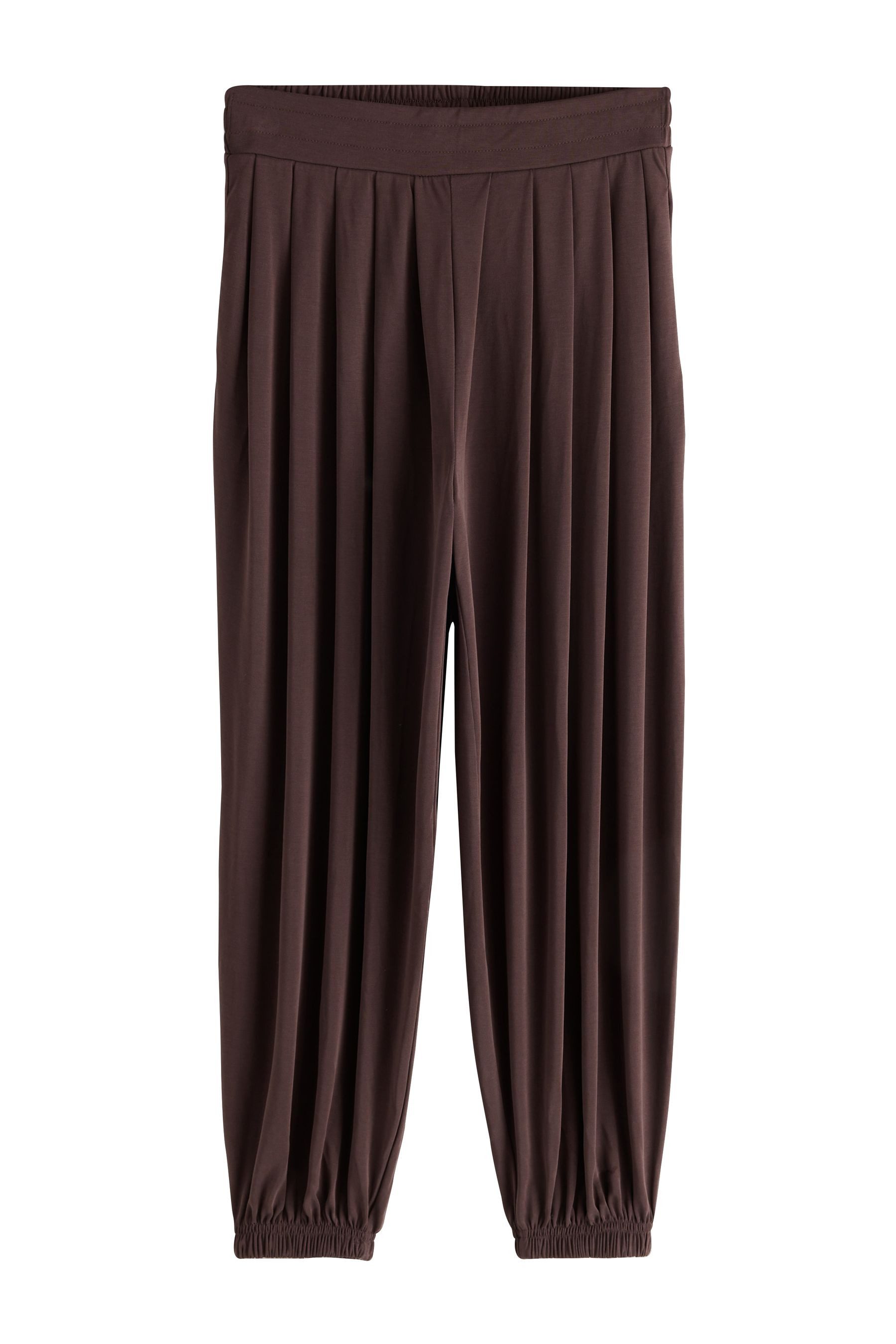 Bundfaltenhose Fließende Ballonhose mit Falten, Petite