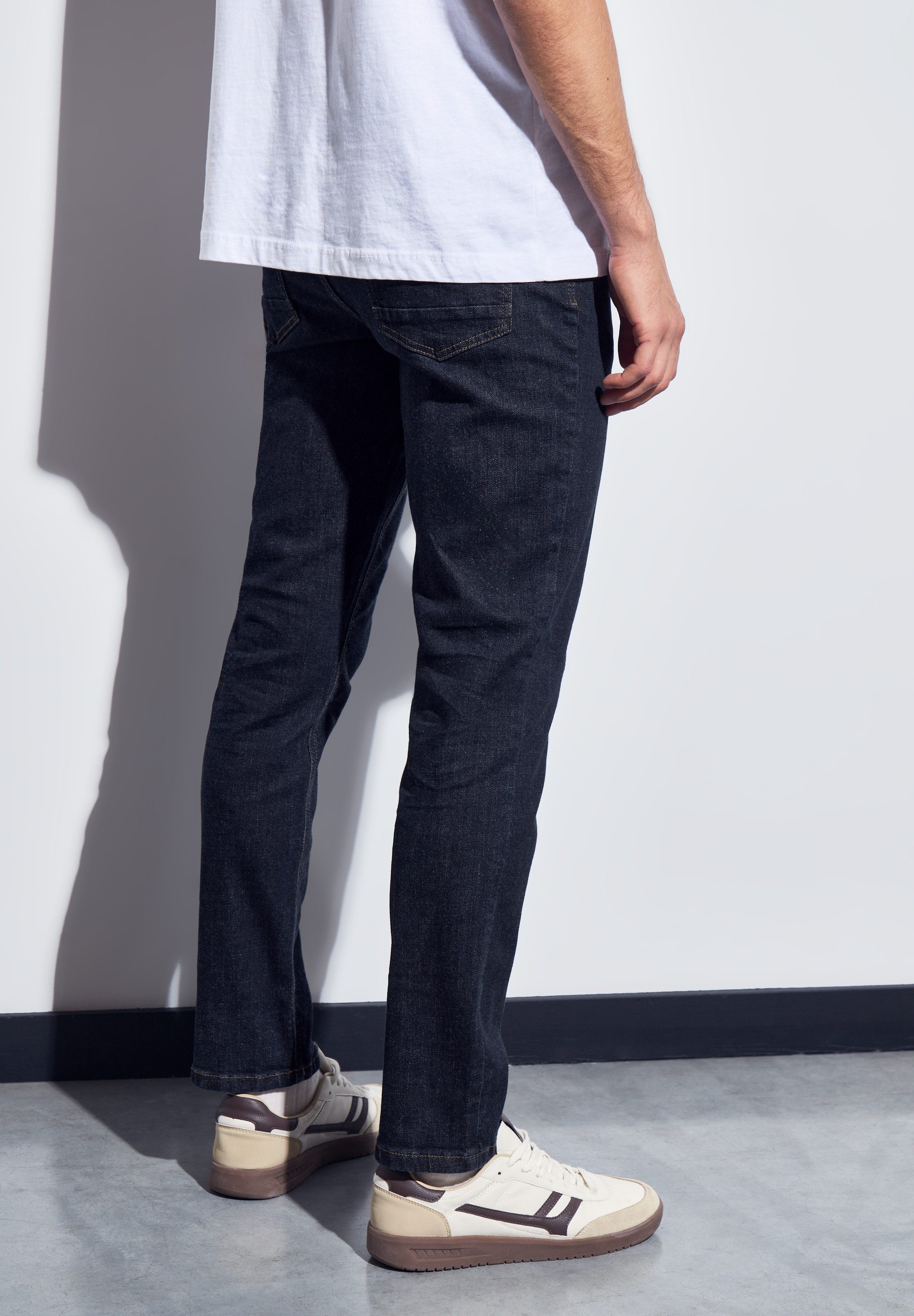STREET ONE MEN Regular-fit-Jeans aus Baumwolle mit Stretchanteil