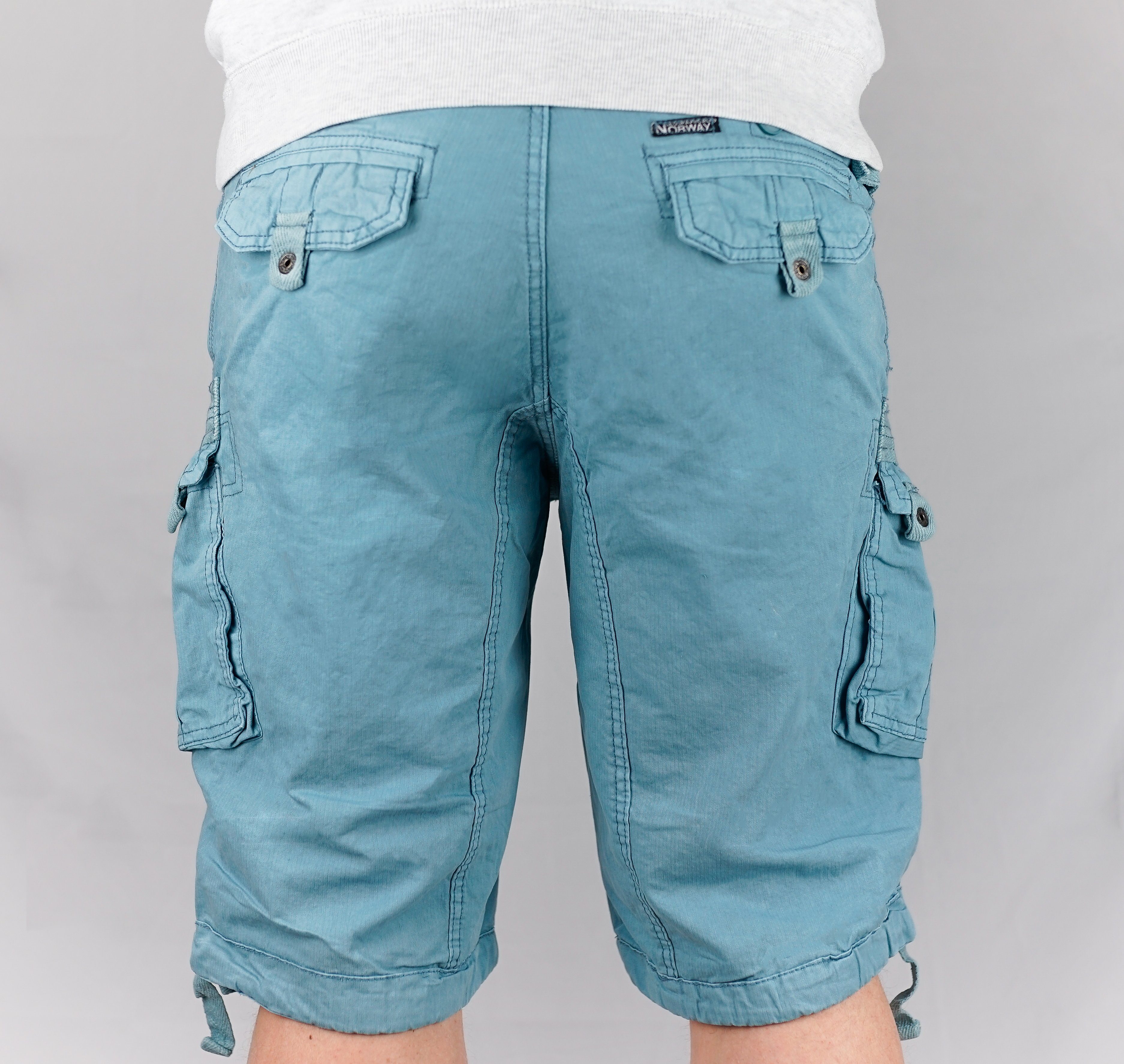 Geographical Norway Cargoshorts kurze Hose aus Baumwolle, Sommer-Bermuda (Packung, 1-tlg) Herrenshorts mit Gürtel Größe S bis 5XL