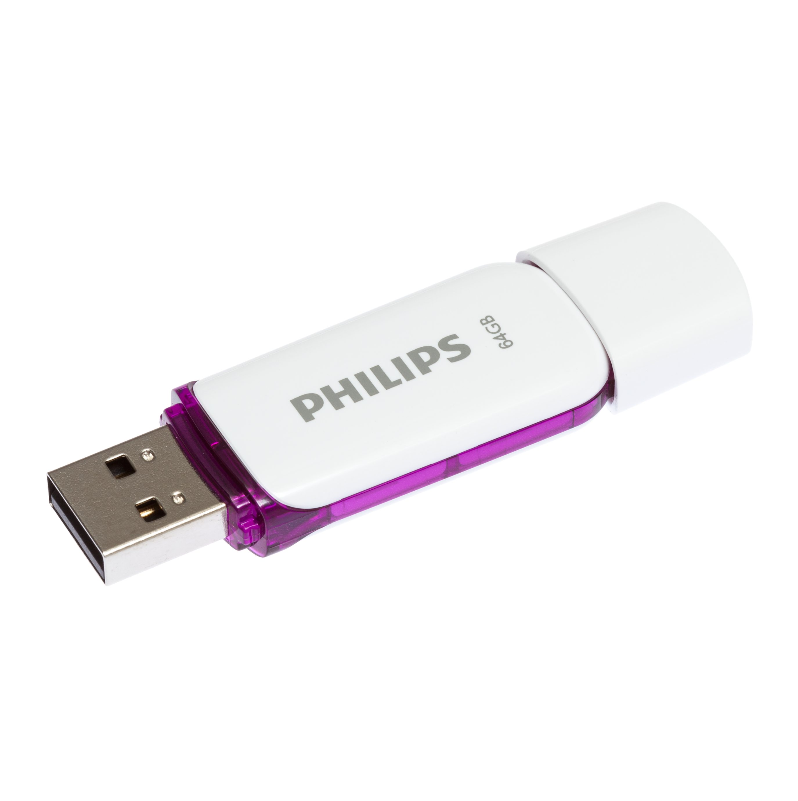 Philips FM64FD70B/00 USB-Stick (USB 2.0, Lesegeschwindigkeit 80,00 MB/s, Snow Edition Magic Purple®, 64 GB, USB 2.0, 1er Pack)