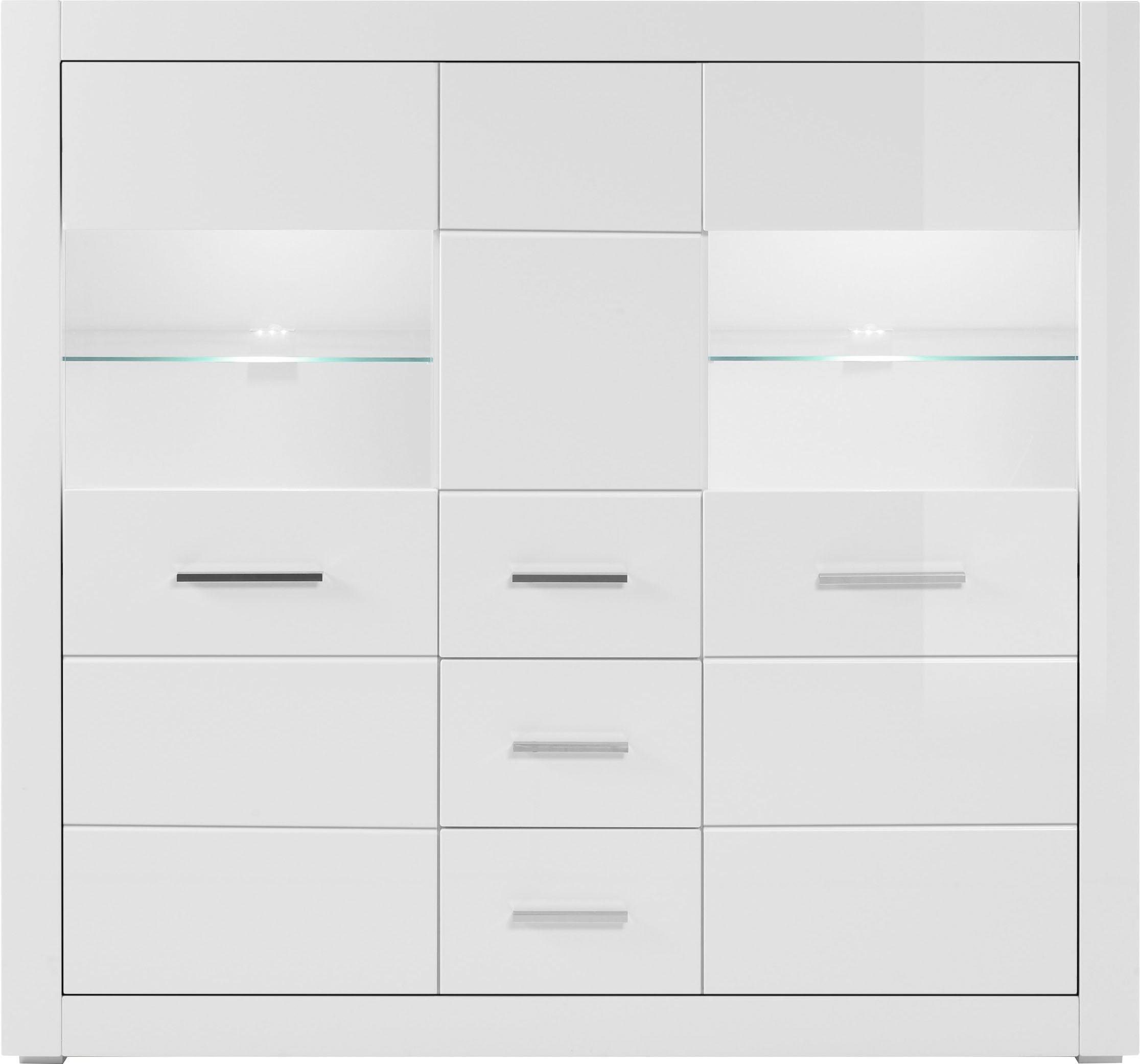 Home affaire Highboard Bianco, moderner Schrank, Kommode, Stauraumschrank, Hochschrank, zeitlos, ausreichend Stauraum, vielseitig einsetzbar, 149 cm breit