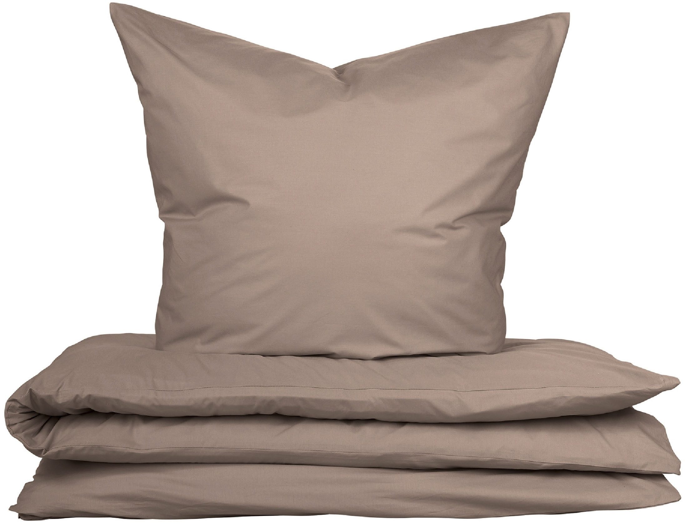 uncover by SCHIESSER Bettwäsche Soho aus weicher Baumwolle in gedeckten Uni-Farben, Renforcé, 2 teilig, Made in Green