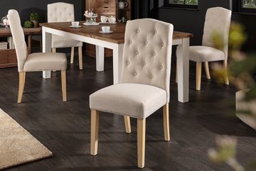 riess-ambiente Polsterstuhl CASTLE beige (Einzelartikel, 1 St), Esszimmer · Stoff · Massivholz · Landhausstil