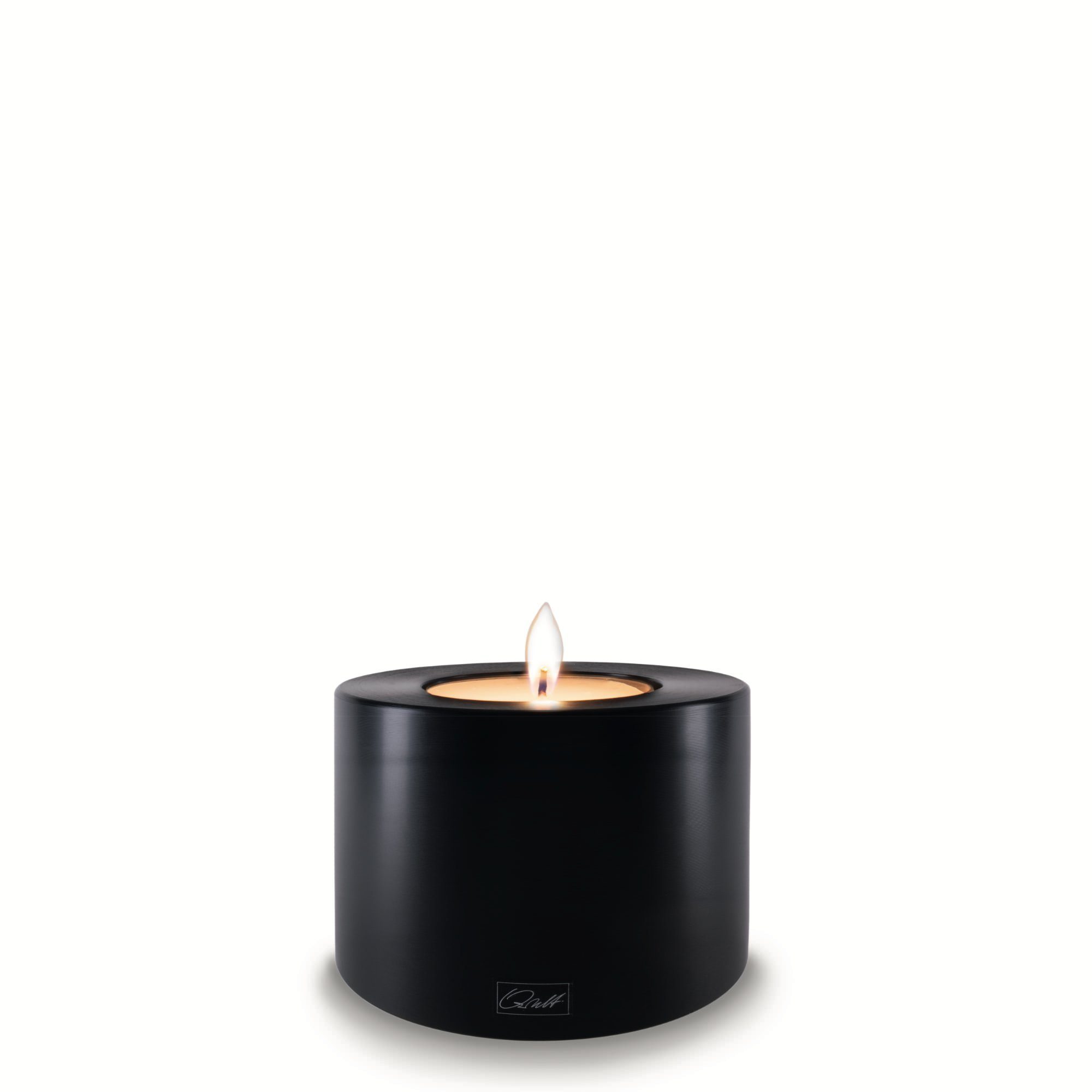 Teelichthalter Qult Farluce Trend - Durchm. 10cm, schwarz Teelichthalter Dauerkerze Kunststoffkerze