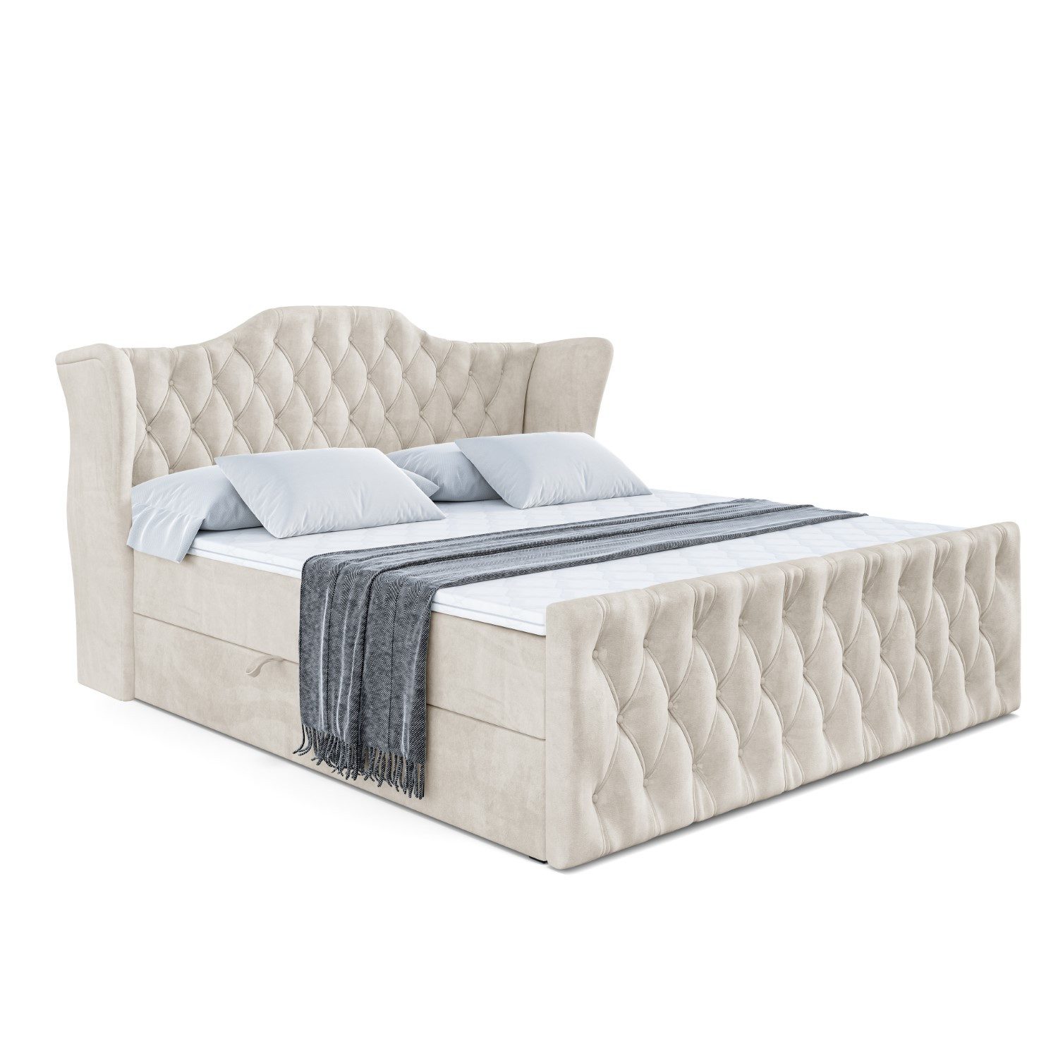 ALTDECOR Boxbett VILA-Z (Multipocket-Matratze H4, H3 Matratze Bonellfederun günstig online kaufen