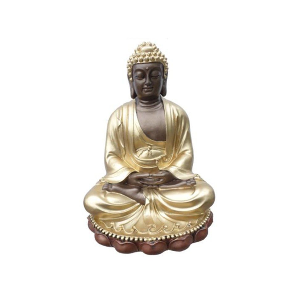 Xlmoebel Buddhafigur Deko Figur Statue 62 cm Goldene Buddha Skulptur (B53), Made in Europa