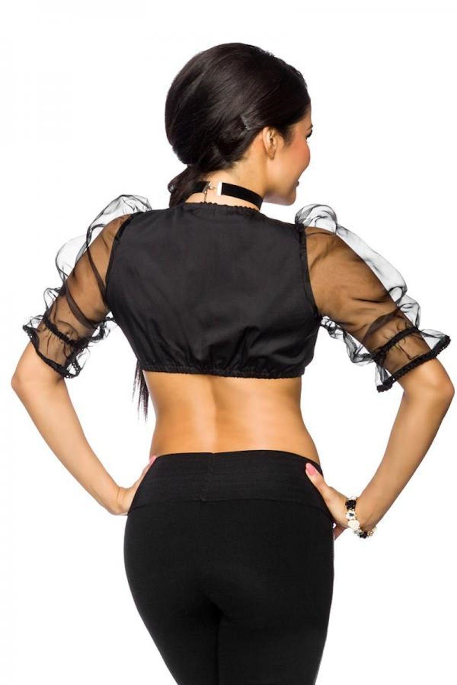 Atixo Dirndl Dirndl-Bluse transparenten Puffärmeln Oktoberfest günstig online kaufen