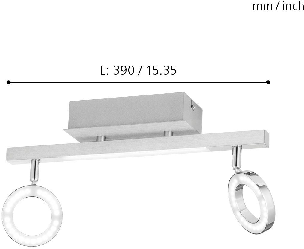 EGLO LED Deckenlampe LED CARDILLIO LED Deckenspots LED Warmweiß, integriert, 1, fest Deckenleuchte