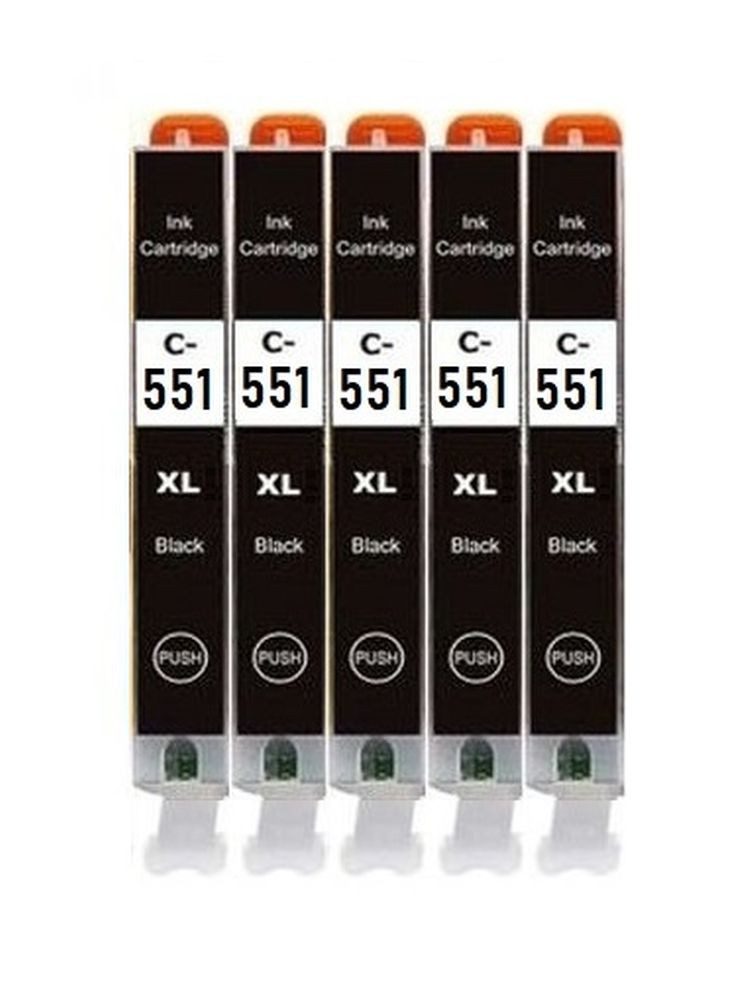 inkpro 5 x Druckerpatrone kompatibel mit Canon PGI-550 XL & CLI-551 XL Tintenpatrone (für Pixma IP7240, IP7250, IP5720, IP8750, IX6820, IX6850, MG5450, MG5550, MG5650, MG5655, MG6350, MG6420, MG6450, MG6650, MG7120, MG7150, MG7550, MX725, MX922, MX925, XL Füllmengen: PGI-550 Schwarz 25 ml / CLI-551 alle Farben 15 ml)