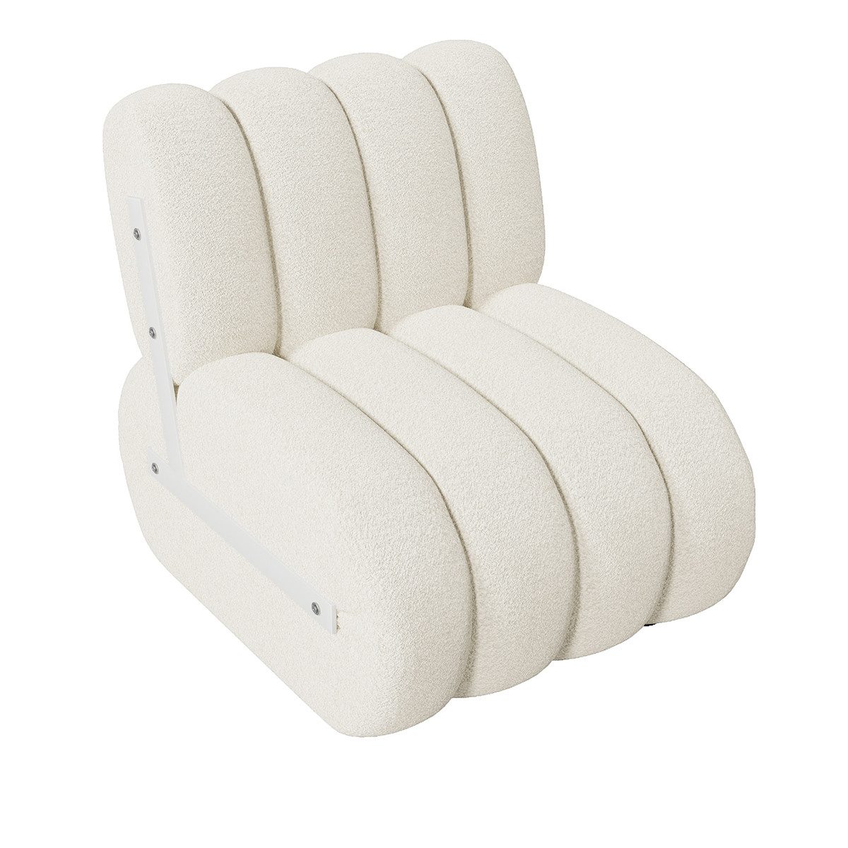 XDeer Chesterfield-Sessel Freizeitsessel Moderner Gepolsterter Wohnzimmerstuhl, Freizeitstuhl Ergonomisch Geformter Lounge-Sessel Weiß