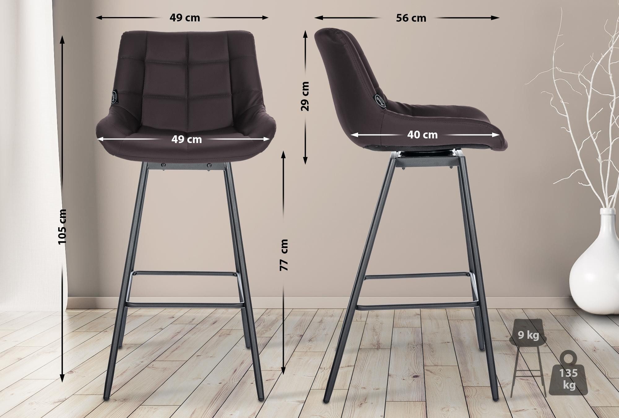 CLP Barhocker Weston, Schwenkbar mit Fußstütze günstig online kaufen