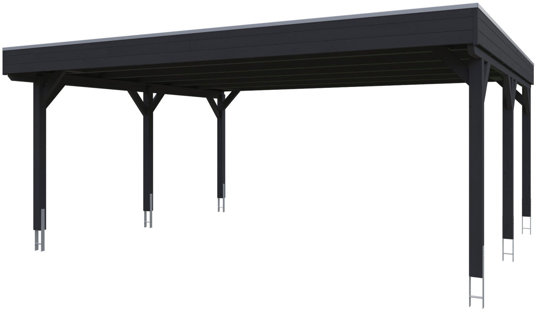Skanholz Doppelcarport Grunewald, BxT: 622x554 cm, 255 cm Einfahrtshöhe