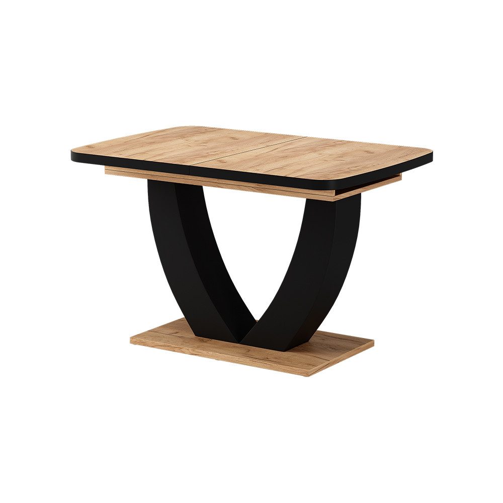 Vicco Esstisch Fenaro, Schwarz/Eiche/Eiche, 120 x 80 cm ausziehbar (1-St)