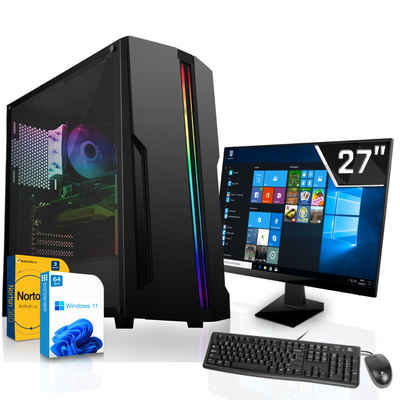 SYSTEMTREFF Business-PC-Komplettsystem (27", Intel Core i7 13700K, UHD Graphics 770, 16 GB RAM, 1000 GB HDD, 512 GB SSD, Windows 11, WLAN)