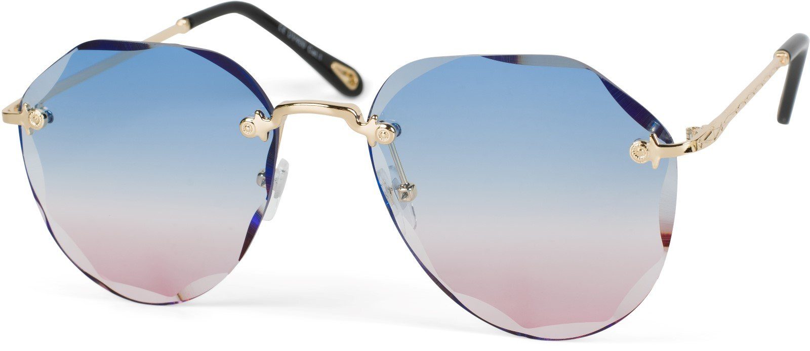 styleBREAKER Sonnenbrille Rahmenlose Piloten Sonnenbrille mit Diamant Schliff (1-St) Gradient